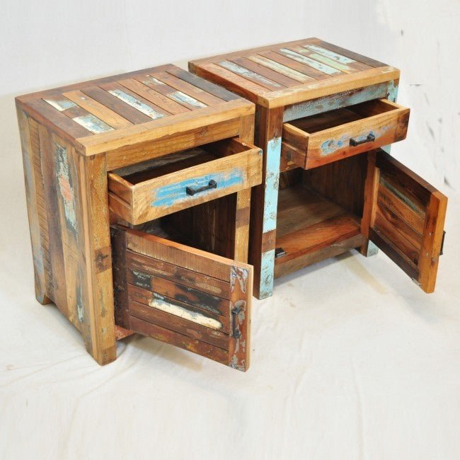NIRVANA PAIR OF BEDSIDE CABINET – handcrafted solid wood furniture