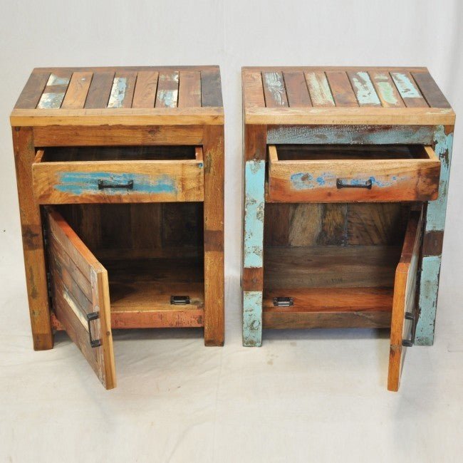 NIRVANA PAIR OF BEDSIDE CABINET – handcrafted solid wood furniture