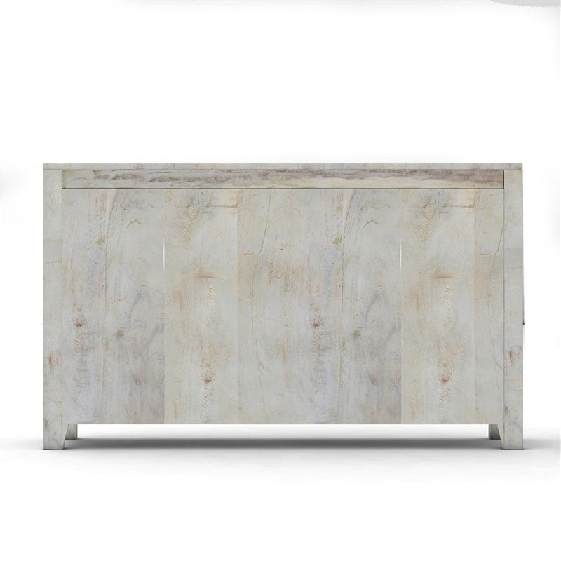 NIRVANA WHITEWASH TIMBER SIDEBOARD M - 140 - 30 - 80 – handcrafted solid wood furniture