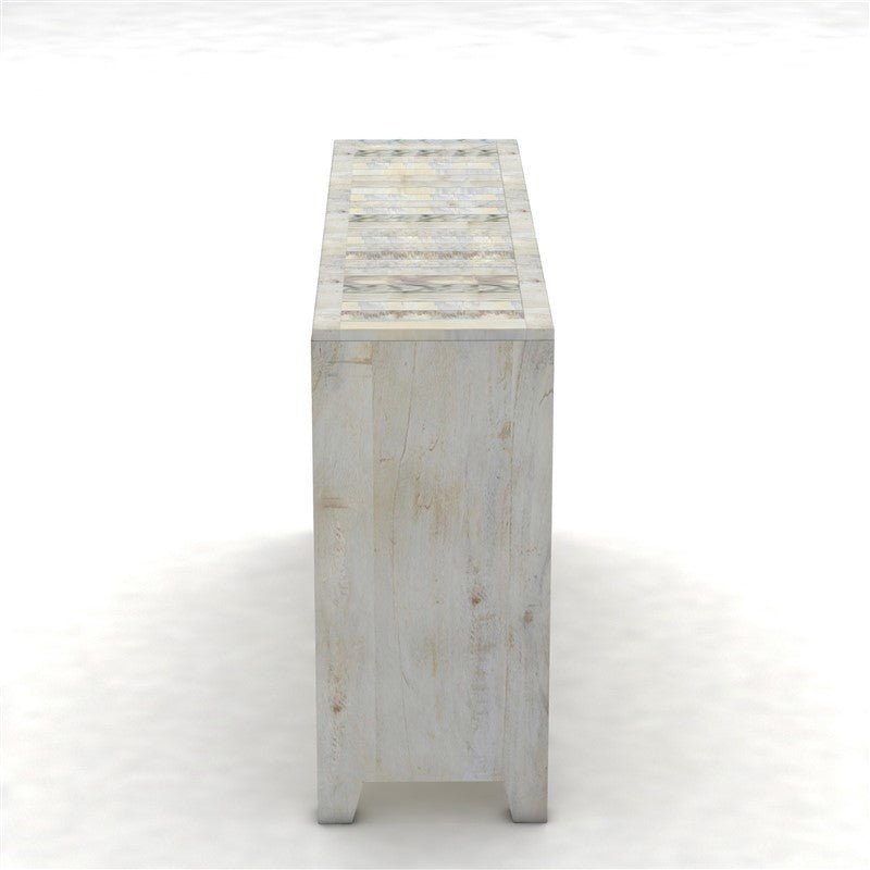NIRVANA WHITEWASH TIMBER SIDEBOARD M - 140 - 30 - 80 – handcrafted solid wood furniture