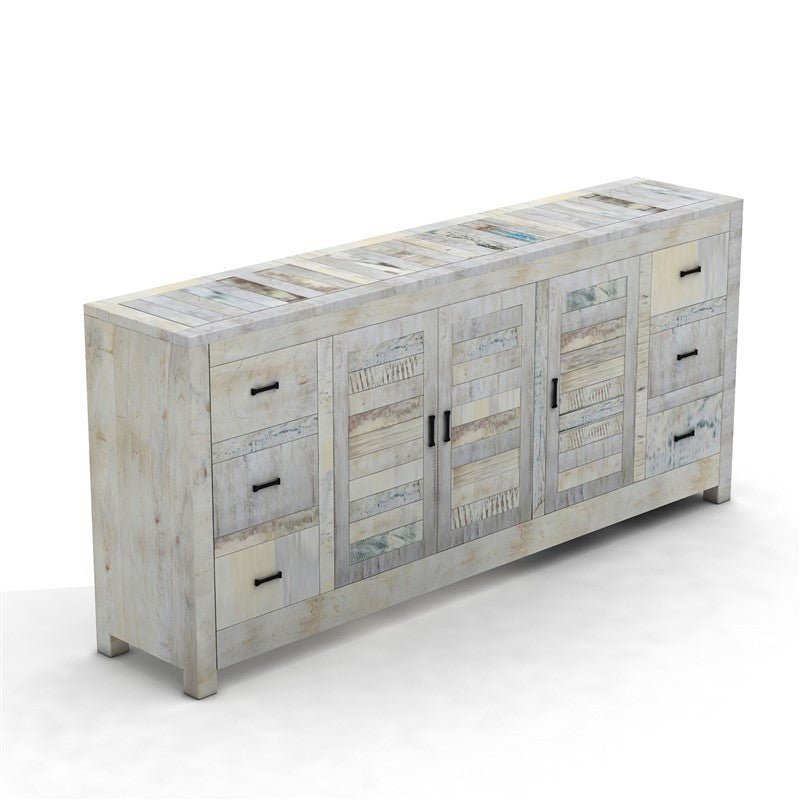 NIRVANA WHITEWASH TIMBER SIDEBOARD XL – handcrafted solid wood furniture