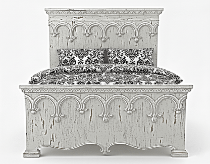 Obsidian Sanctuary Hand-Carved Solid Wooden Platform Bed by R-Designs Furniture—handcrafted solid wood furniture