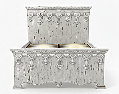 Obsidian Sanctuary Hand-Carved Solid Wooden Platform Bed by R-Designs Furniture—handcrafted solid wood furniture