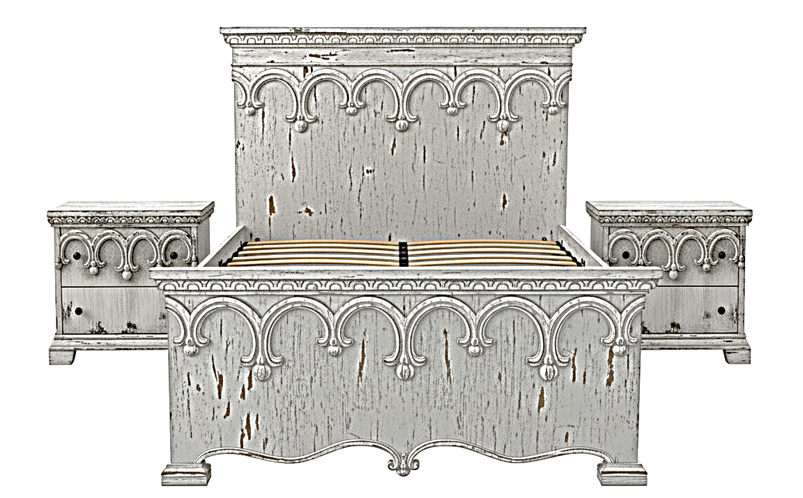 Obsidian Sanctuary Hand-Carved Solid Wooden Platform Bed by R-Designs Furniture—handcrafted solid wood furniture