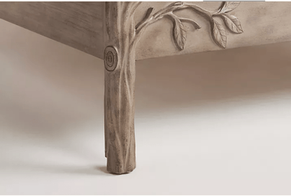 Ornithology Tree Hand - Carved Solid Wooden Bed / Bedroom 3 Piece Set – handcrafted solid wood furniture