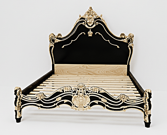 Prince Hand Carved Solid Wooden Platform Bed – handcrafted solid wood furniture