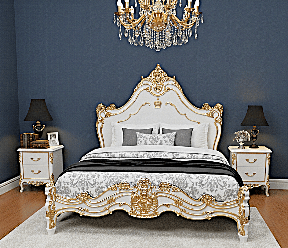 Prince Hand Carved Solid Wooden Platform Bed by R-Designs Furniture – handcrafted solid wood furniture made in India