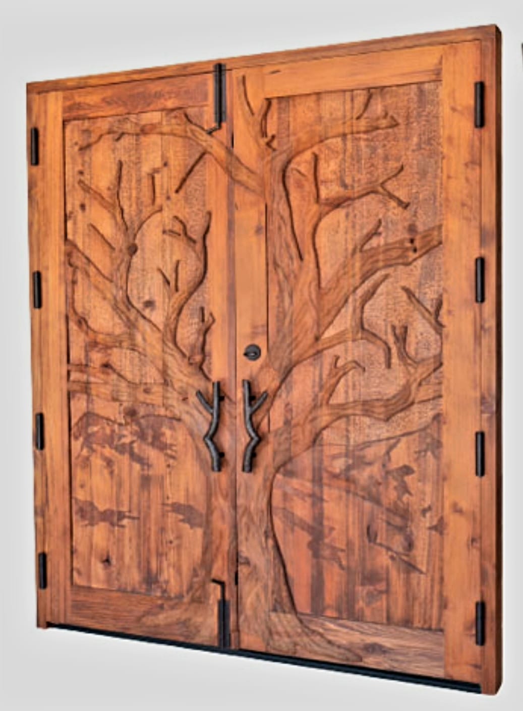 PUNO Hand Carved Custom Double Doors – handcrafted solid wood furniture