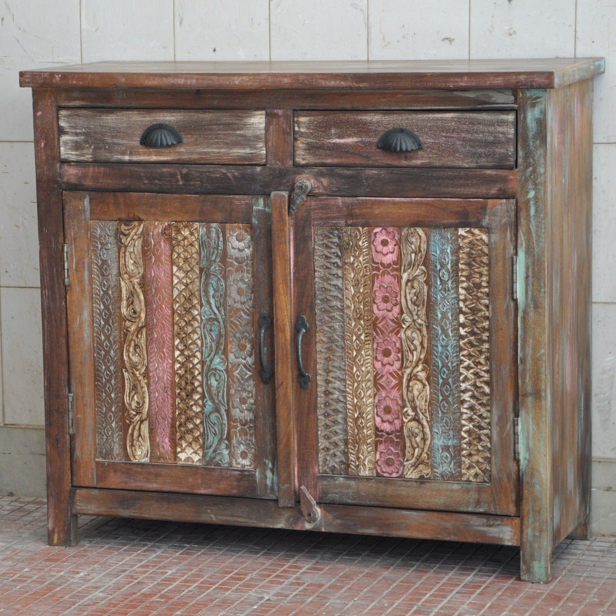 Rainbow Carved Wooden Sideboards & Cabinets – handcrafted solid wood furniture