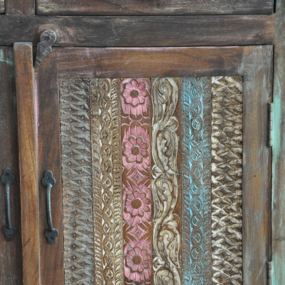 Rainbow Carved Wooden Sideboards & Cabinets by R-Designs Furniture – handcrafted solid wood furniture made in India