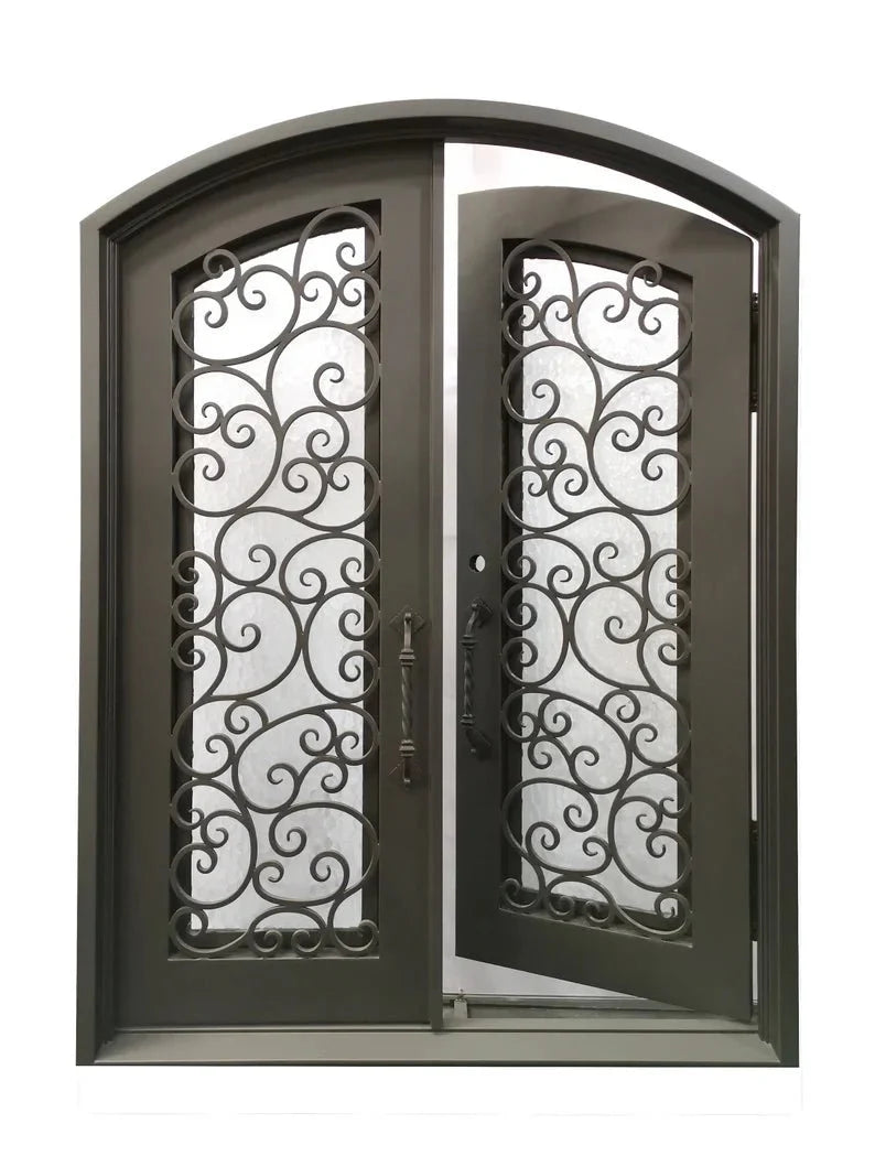 Randoll Wrought Iron Double Door – handcrafted solid wood furniture