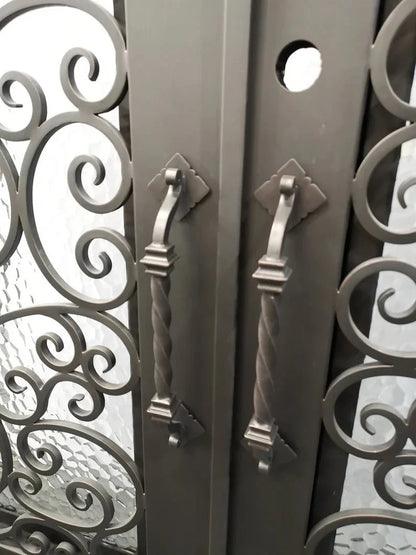 Randoll Wrought Iron Double Door – handcrafted solid wood furniture