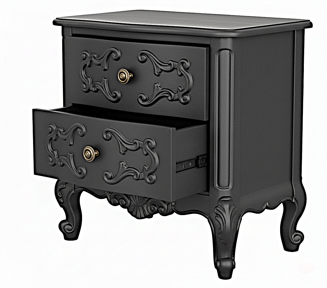 Regal Hand - Carved Solid Wooden Platform Bed Frame – handcrafted solid wood furniture