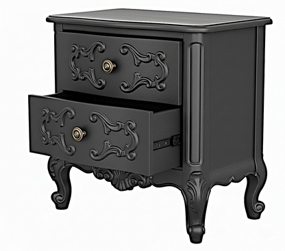 Regal Hand - Carved Solid Wooden Platform Bed Frame – handcrafted solid wood furniture