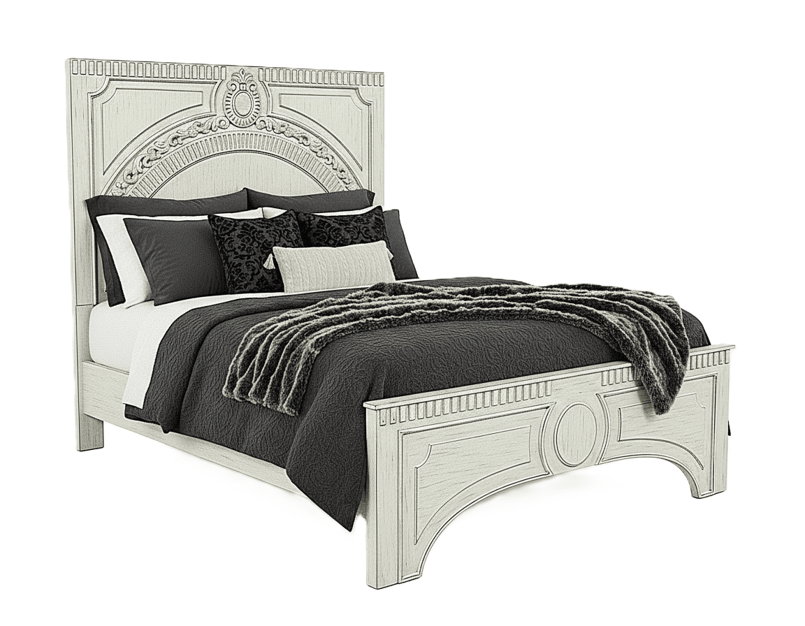 Regalia Gothic Hand - Carved Solid Wood Platform Bed & Bedroom Collection – handcrafted solid wood furniture