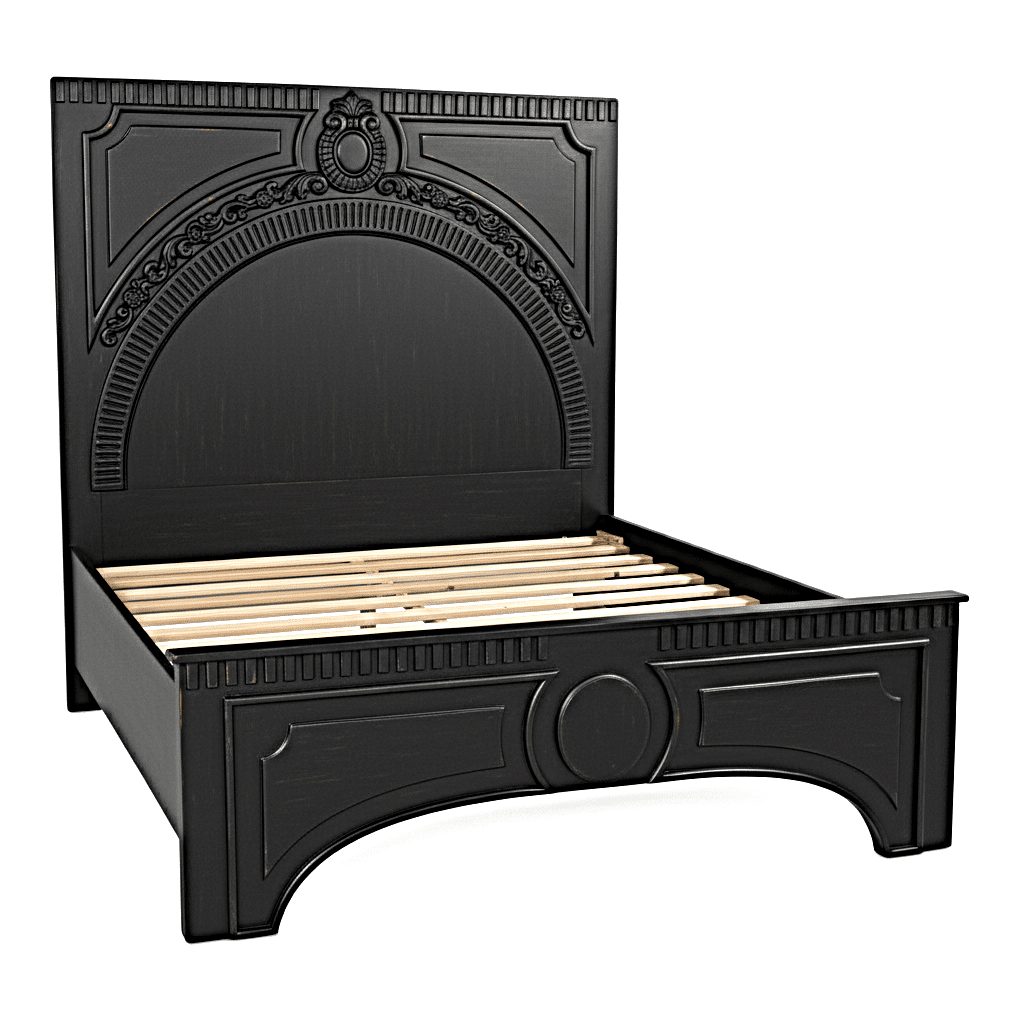 Regalia Gothic Hand - Carved Solid Wood Platform Bed & Bedroom Collection – handcrafted solid wood furniture