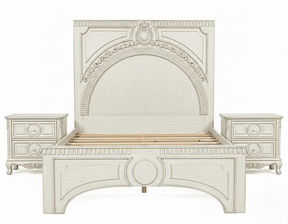 Regalia Gothic Hand - Carved Solid Wood Platform Bed & Bedroom Collection – handcrafted solid wood furniture