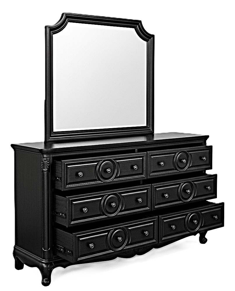 Regalia Gothic Solid Wood Platform Bed with Nightstands & Dresser R-designs Furniture Regalia Gothic Solid Wood Platform Bed with Nightstands & Dresser R-designs Furniture