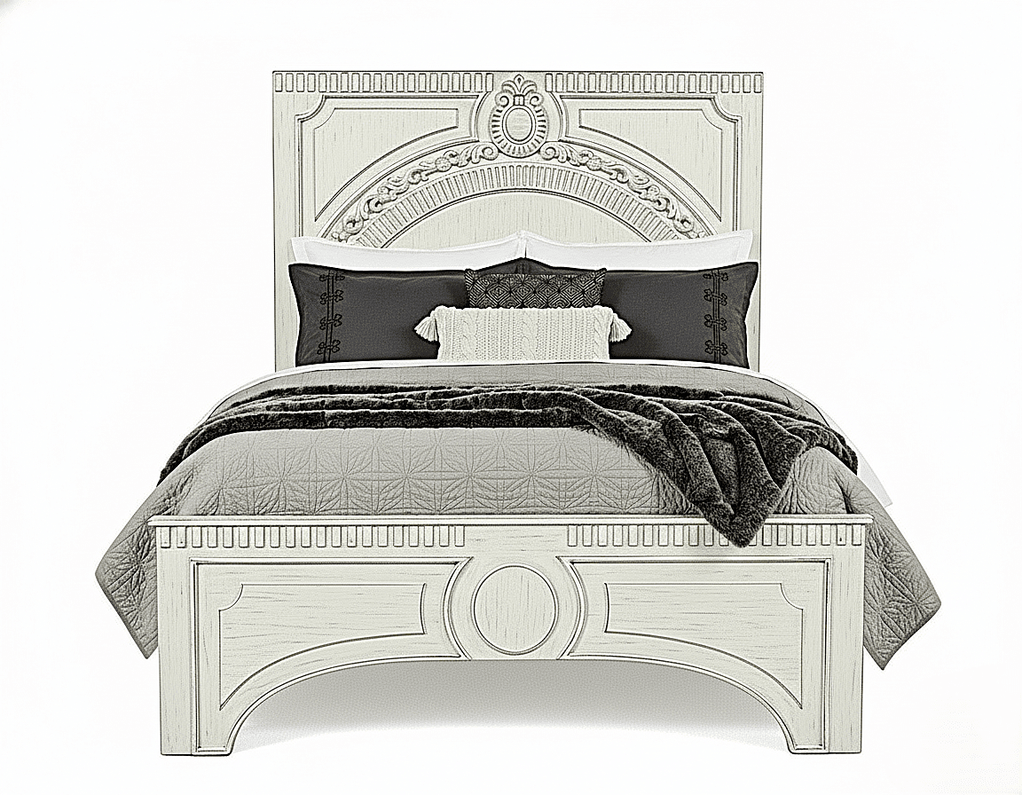 Regalia Gothic Hand - Carved Solid Wood Platform Bed & Bedroom Collection – handcrafted solid wood furniture