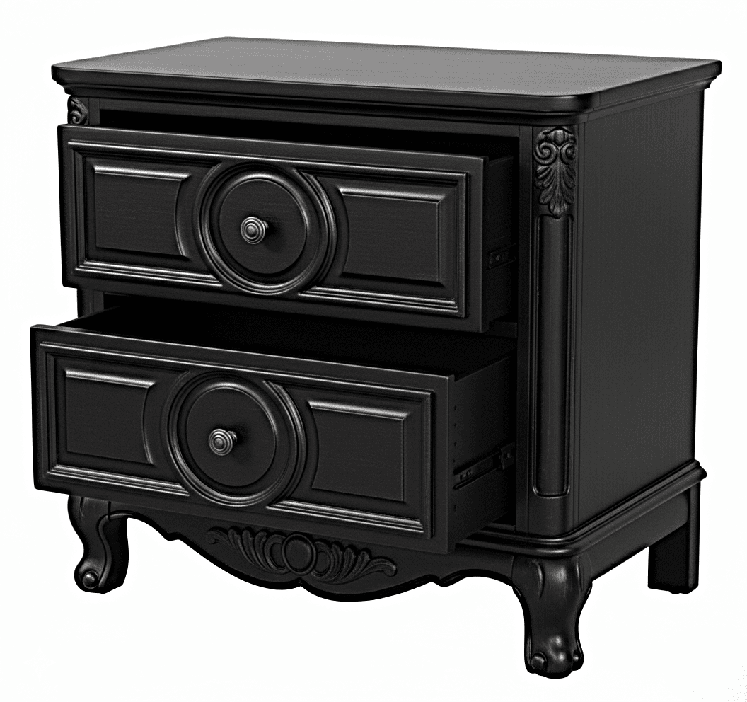 Regalia Gothic Hand - Carved Solid Wood Platform Bed & Bedroom Collection – handcrafted solid wood furniture