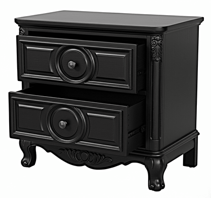 Regalia Gothic Hand - Carved Solid Wood Platform Bed & Bedroom Collection – handcrafted solid wood furniture