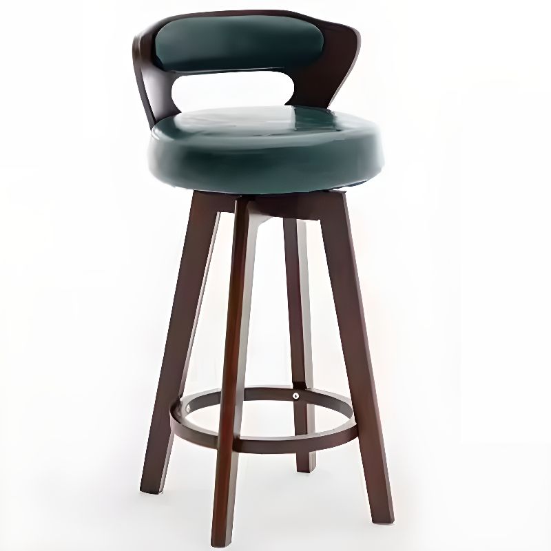 Relaxed Crimson Leather Round Bistro Stool - HF Commercial Furniture