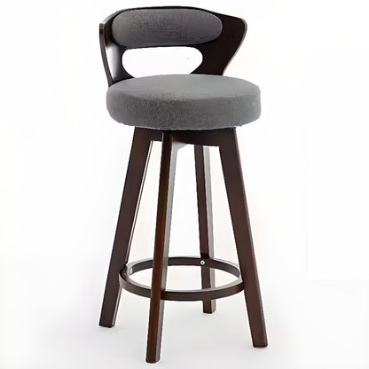 Relaxed Crimson Leather Round Bistro Stool by R-Designs Furniture – handcrafted solid wood furniture made in India