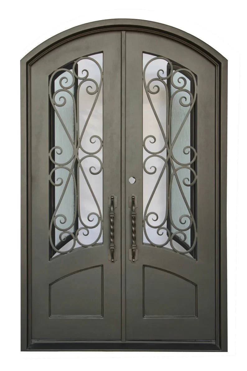 Rollie Wrought Iron Double Door – handcrafted solid wood furniture
