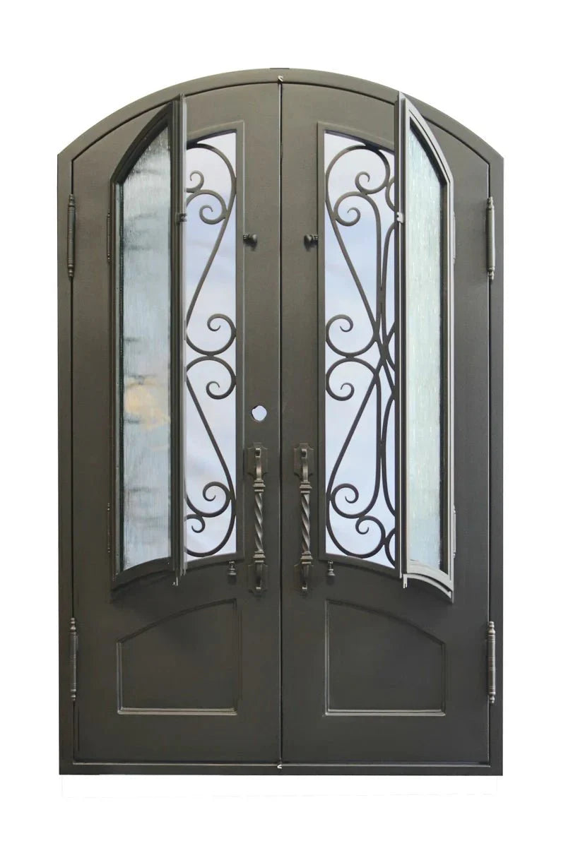 Rollie Wrought Iron Double Door – handcrafted solid wood furniture