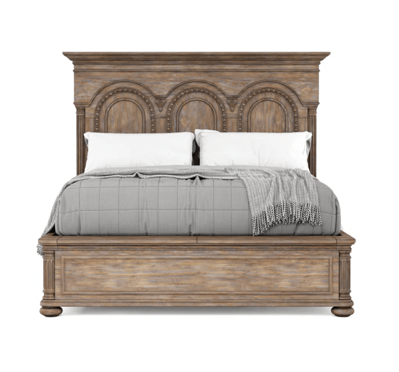 Romana Rustic Solid Wooden Platform Bed with Storage – handcrafted solid wood furniture