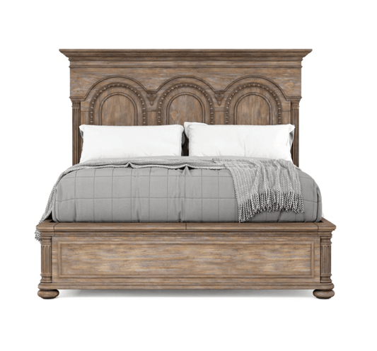 Romana Rustic Solid Wooden Platform Bed with Storage – handcrafted solid wood furniture