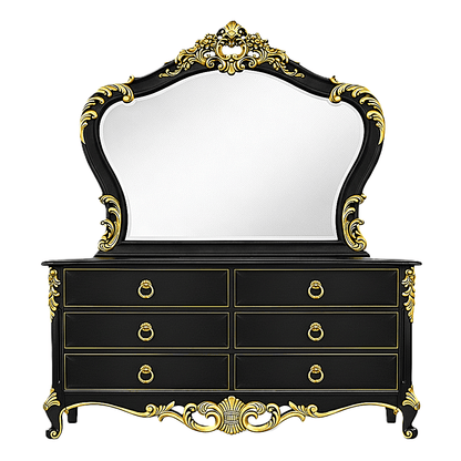 Royal Imperium™ Baroque Hand - Carved Platform Bed & Luxury Bedroom Collection – handcrafted solid wood furniture