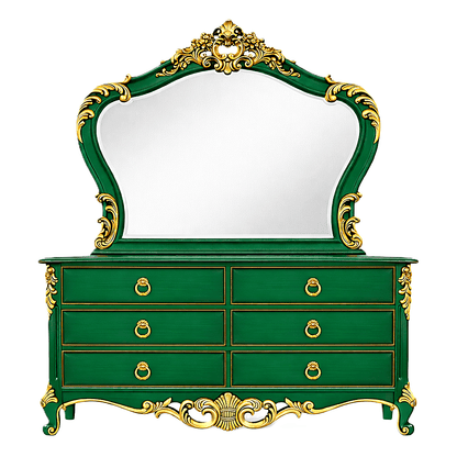 Royal Imperium™ Baroque Hand - Carved Platform Bed & Luxury Bedroom Collection – handcrafted solid wood furniture