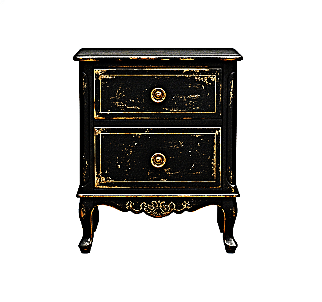 Royal Mirage Hand - Carved Solid Wood Golden Accent Platform Bedframe – handcrafted solid wood furniture