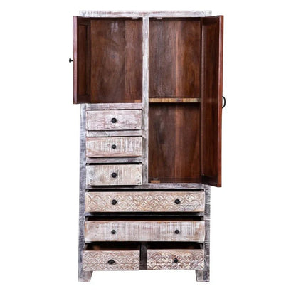 Rustic Solid Wooden Reclaimed Wardrobe Armoire – handcrafted solid wood furniture
