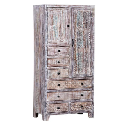 Rustic Solid Wooden Reclaimed Wardrobe Armoire – handcrafted solid wood furniture