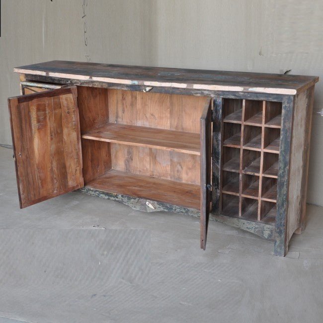 RUSTICA MULTICOLORED WOODEN SIDEBOARD – handcrafted solid wood furniture