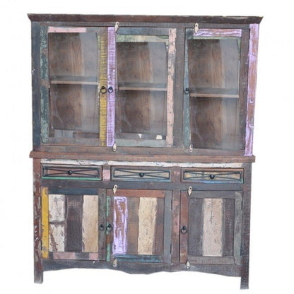 Rustica Reclaimed Library Bookcase Large Multicolor – handcrafted solid wood furniture