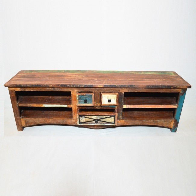 Rustica Reclaimed Wood TV Unit/Stand Large – handcrafted solid wood furniture