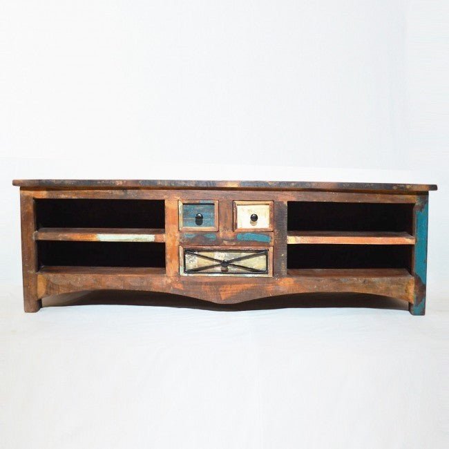 Rustica Reclaimed Wood TV Unit/Stand Large – handcrafted solid wood furniture