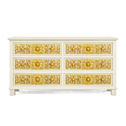 Sacred Mandala™ Luxury Hand - Carved Solid Wood Platform Bed & Bedroom Collection – handcrafted solid wood furniture