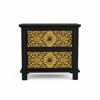 Sacred Mandala™ Luxury Hand - Carved Solid Wood Platform Bed & Bedroom Collection – handcrafted solid wood furniture