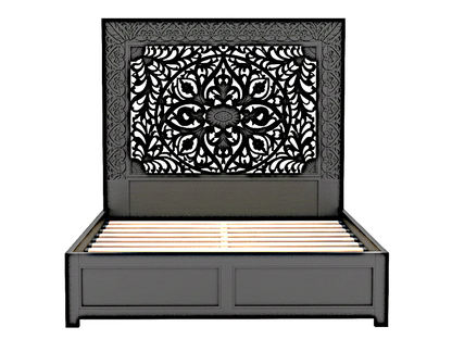 Shah Hand carved Solid Wooden Platform Bedframe / Bedroom Set – handcrafted solid wood furniture