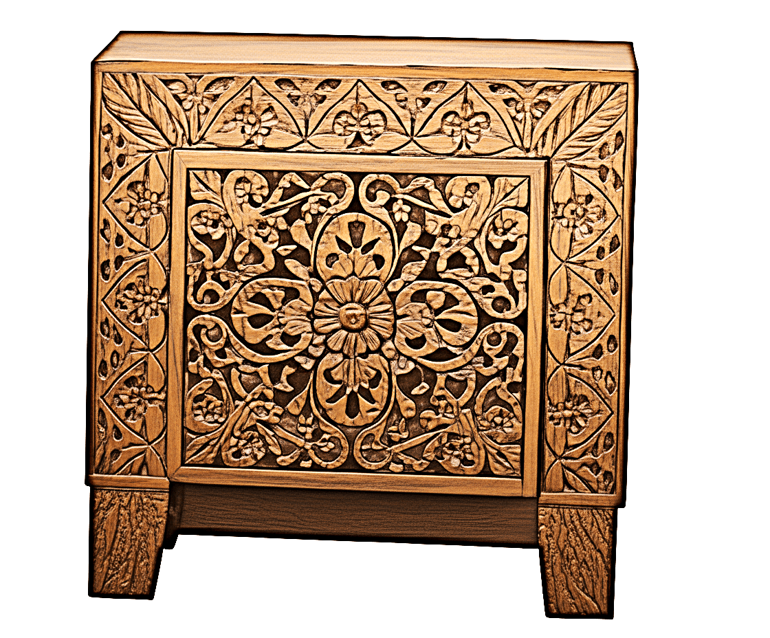 Shah Hand carved Solid Wooden Platform Bedframe / Bedroom Set – handcrafted solid wood furniture