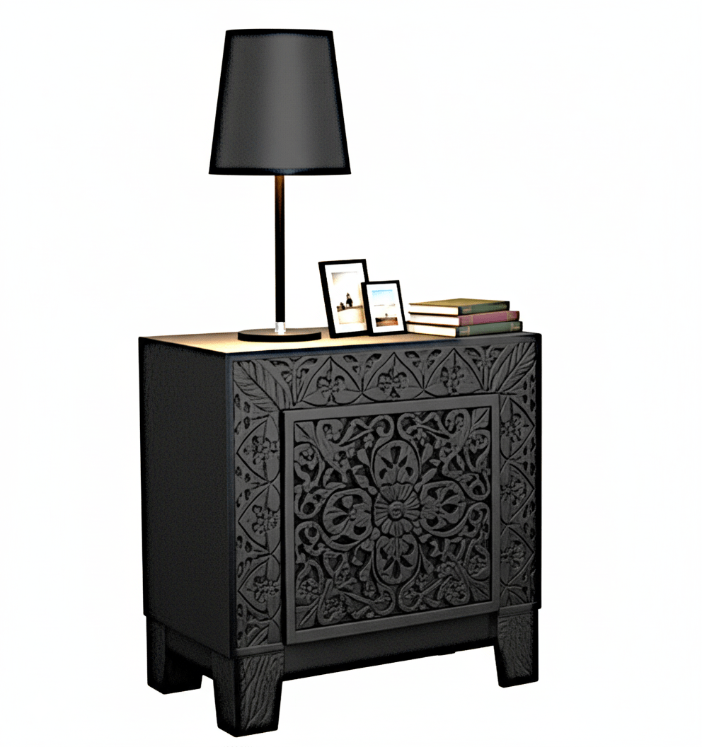 Shah Hand carved Solid Wooden Platform Bedframe / Bedroom Set - HF Commercial Furniture