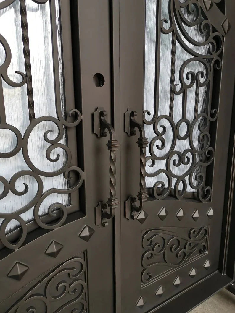 Shahen Wrought Iron Door – handcrafted solid wood furniture