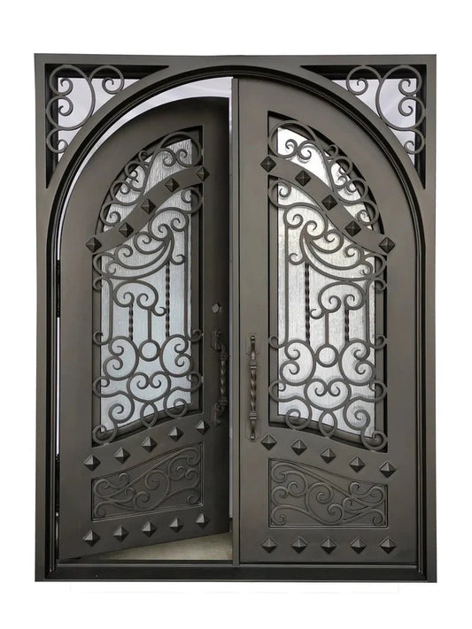 Shahen Wrought Iron Door – handcrafted solid wood furniture