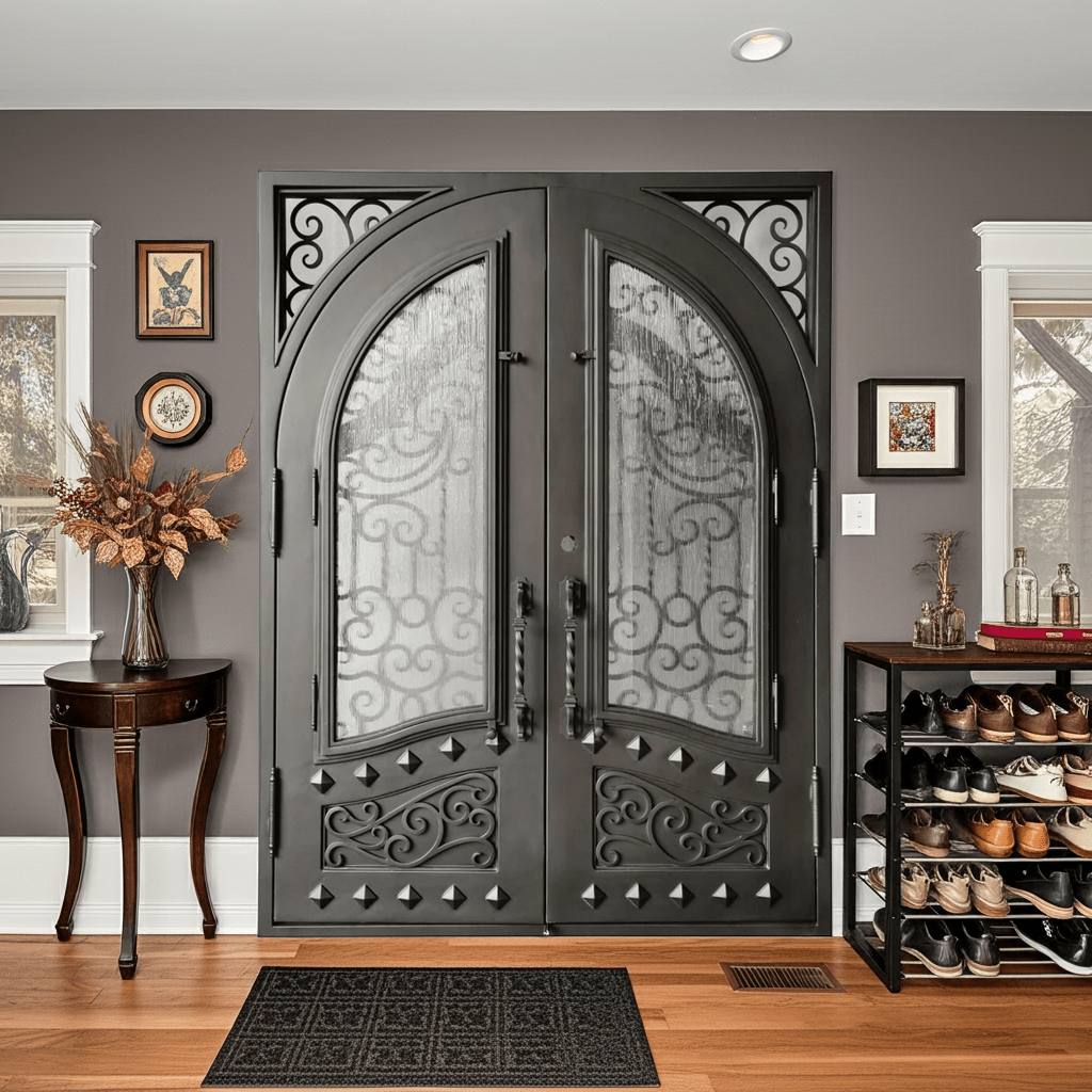 Shahen Wrought Iron Door – handcrafted solid wood furniture