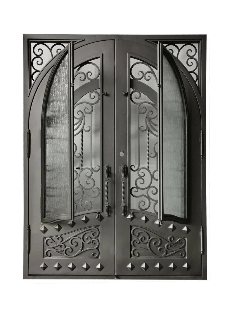 Shahen Wrought Iron Door – handcrafted solid wood furniture
