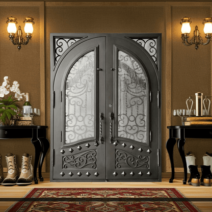 Shahen Wrought Iron Door – handcrafted solid wood furniture